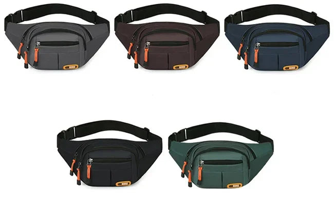 Oxford Waterproof Waist Bag. Unisex Crossbody Belt Bag for Travel, Hiking & Everyday Carry