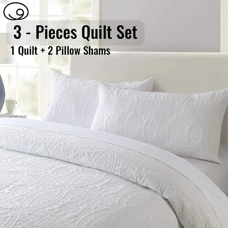 Lightweight Solid Color 2/3-Piece Quilted Bedding Set