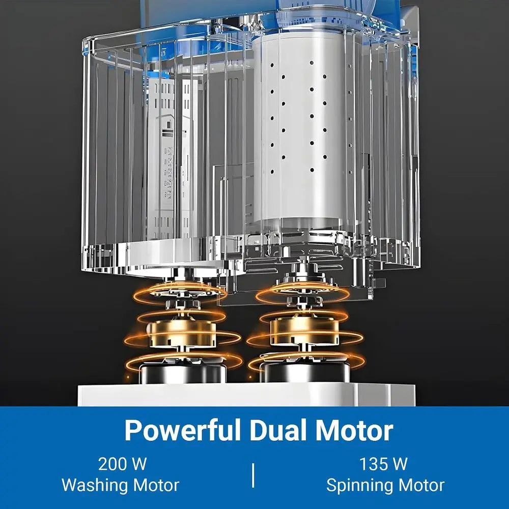 Compact Portable Top-Load Washing Machine. Single-Tub Washer
