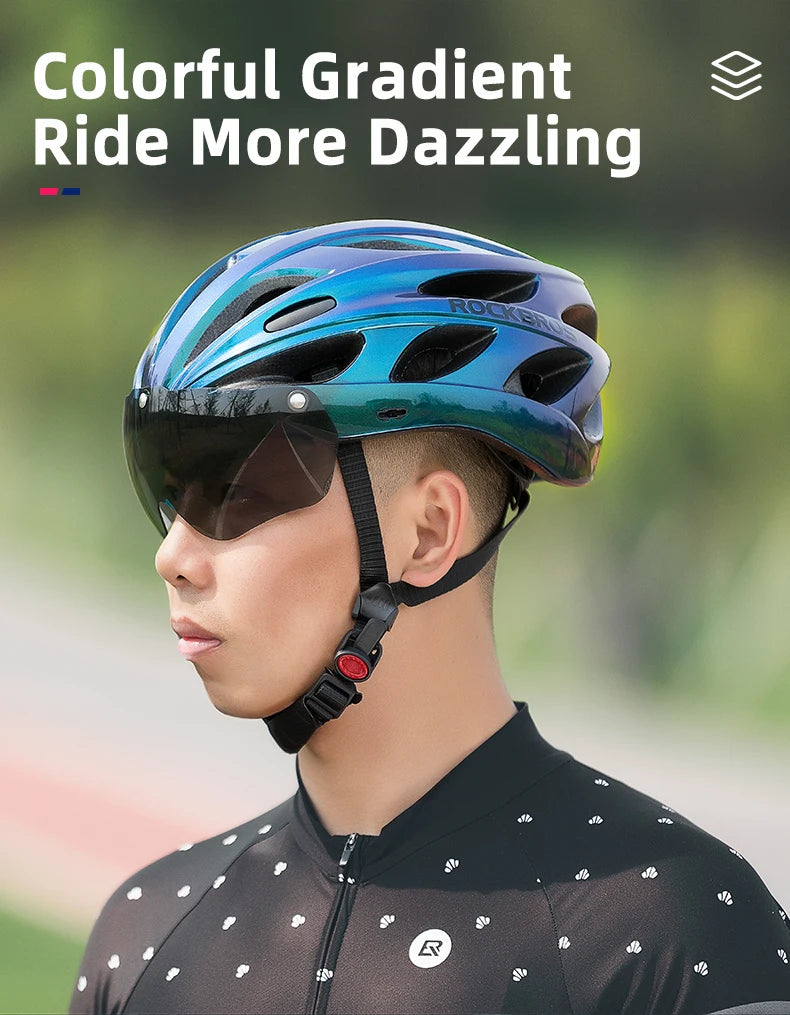ROCBROS Adult Lightweight Cycling Helmet . Road & Mountain Bike Safety Helmet with Adjustable Fit and Ventilation
