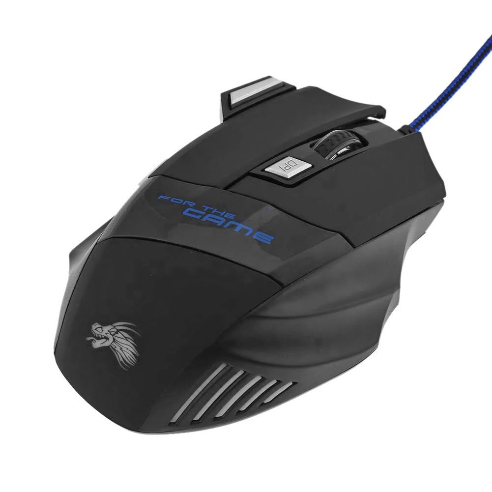 SB Wired Gaming Mouse  7 Button Ergonomic LED Backlit Mouse with 5500 DPI Precision