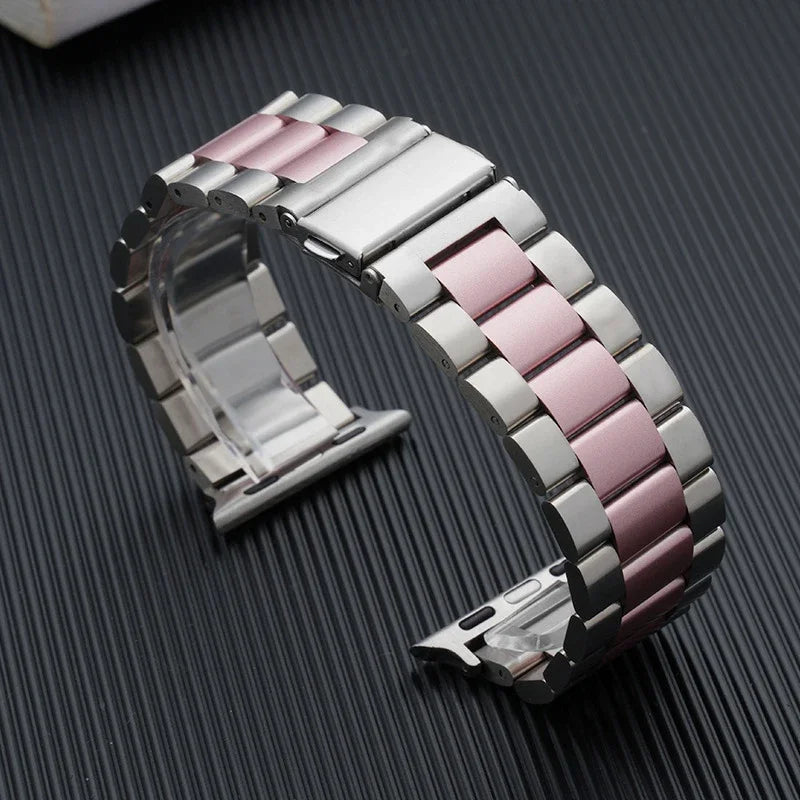Premium Stainless Steel Apple Watch Band .Luxury Metal Replacement Strap