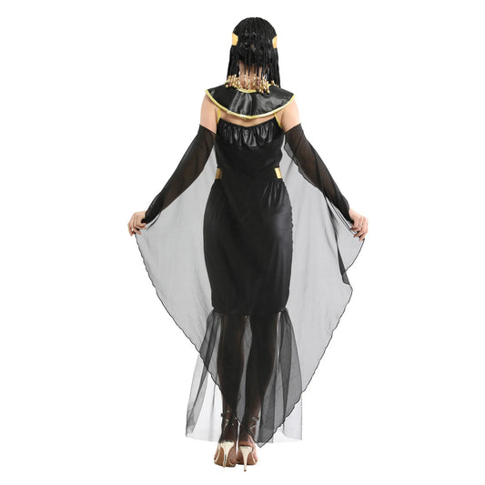 Deluxe Cleopatra Costume Set with Dress Belt Headpiece and Collar - Perfect for Halloween Party or Cosplay Event