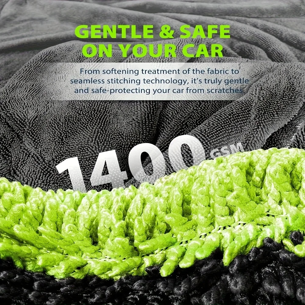 1400GSM Ultra Absorbent Microfiber Car Drying Towel for SUVs and Trucks