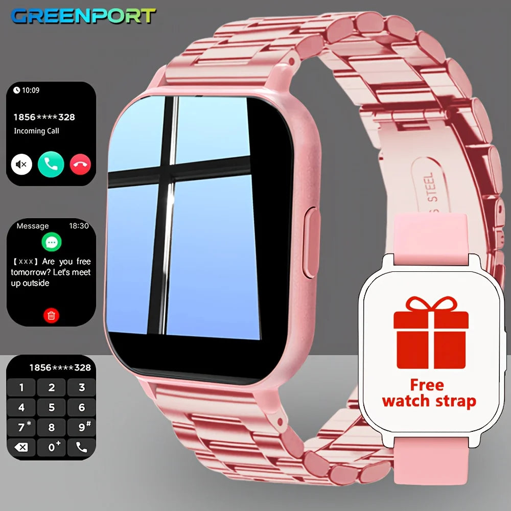 Bluetooth Smart Fitness Watch with Call, Message & Health Tracking