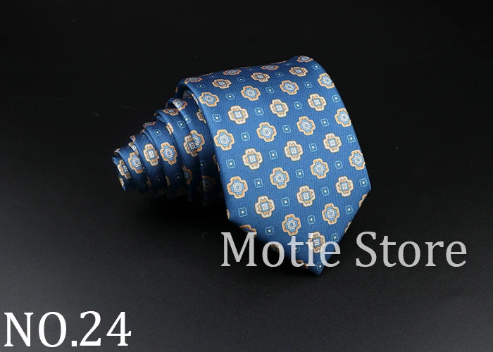 51 Styles Men's Silk Ties Jacquard Striped Plaid Floral Necktie Accessories Daily Wear Shirt Suit Cravat Wedding Party Gift