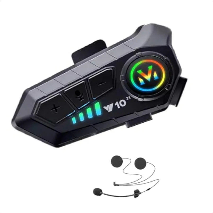 Waterproof Helmet Intercom Bluetooth Headset 1000mAh