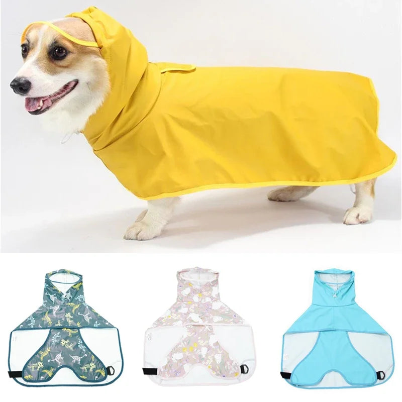 Waterproof Puppy Dog Raincoat with Hood