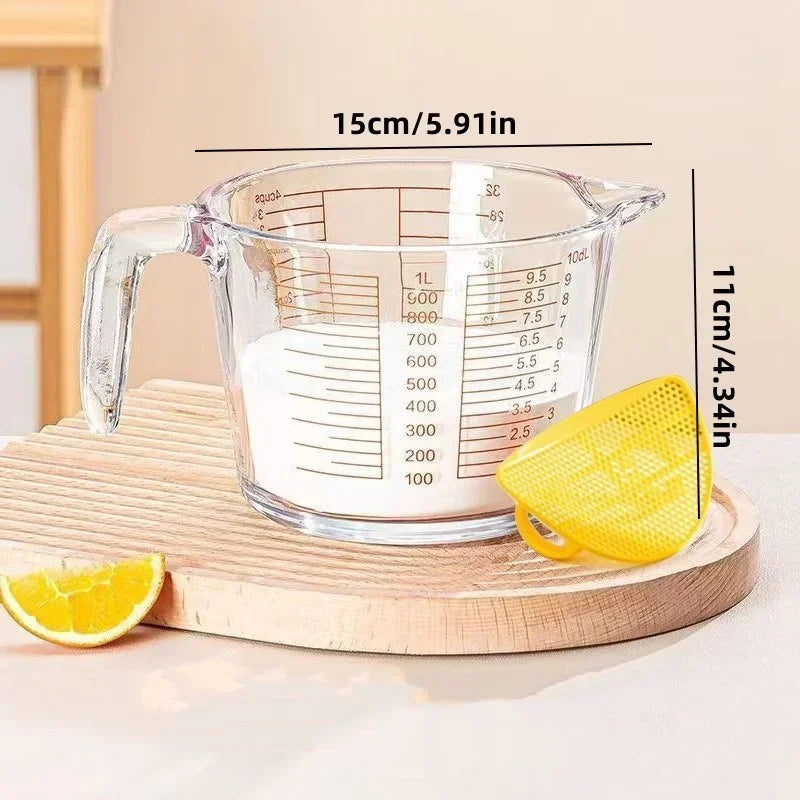 1000ML/500ML Measuring Cups High Temperature Resistant Baking Glass Measuring Cup with Scale Home Kitchen Baking Tools
