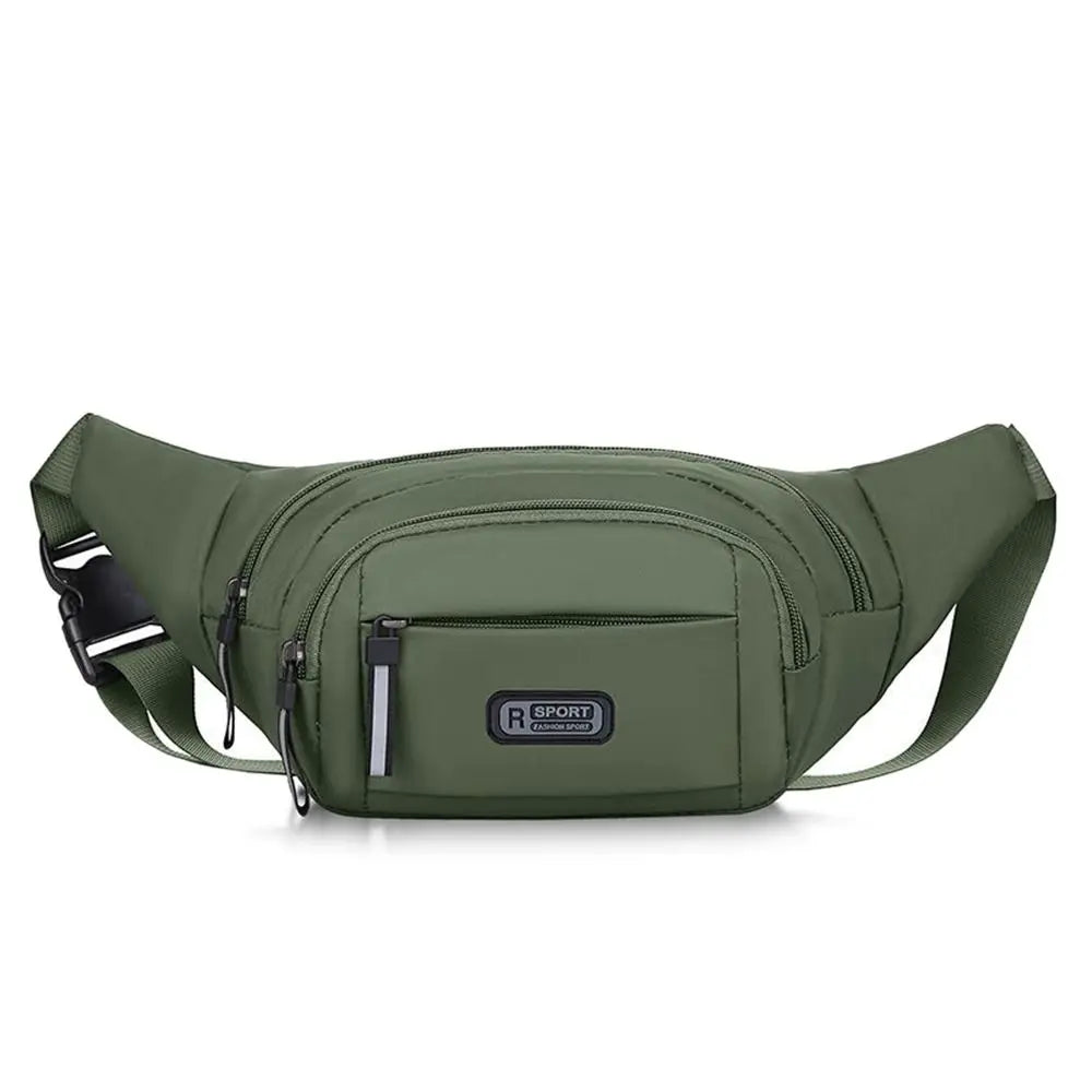 Large Capacity Men’s Nylon Waist Bag with Adjustable Strap