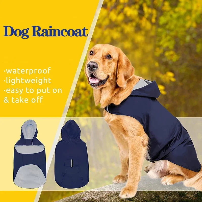 Hooded Waterproof Dog Raincoat Jacket