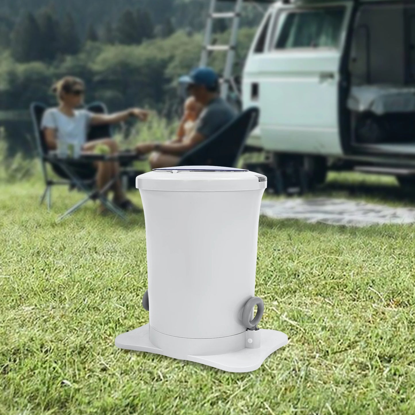 Manual Portable Spin Dryer & Laundry Dehydrator – No Electricity Compact Clothes Spinner for Apartments, RVs, Camping & Travel