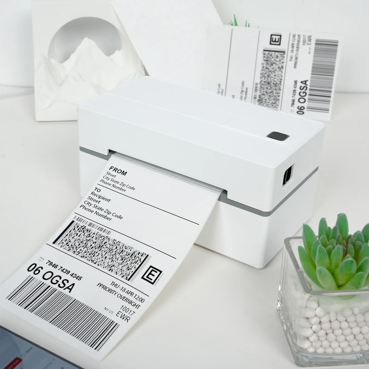Portable 4x6 Thermal Shipping Label Printer for Small Business & Home Office