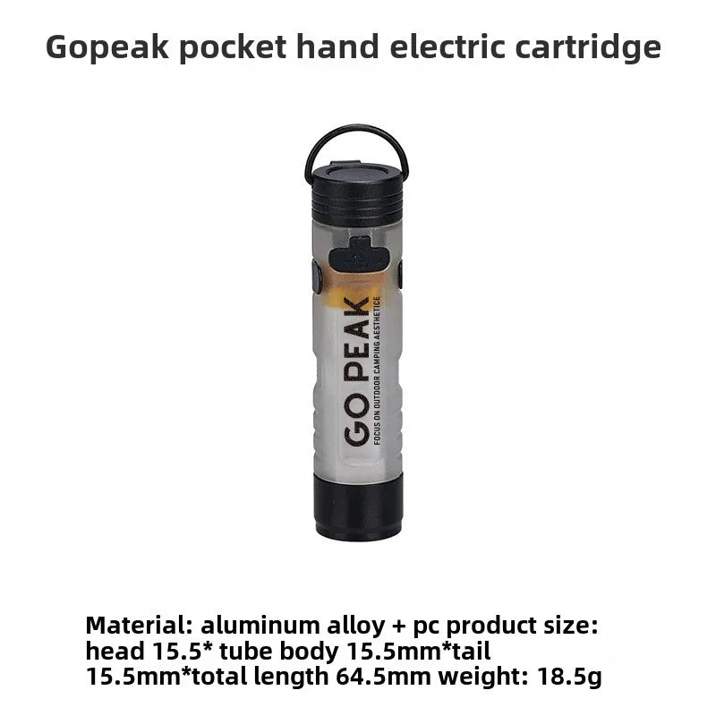 GOPEAK Mini USB Rechargeable LED Pocket Flashlight – Clip-On Keychain Light for Camping, Travel & Everyday Carry