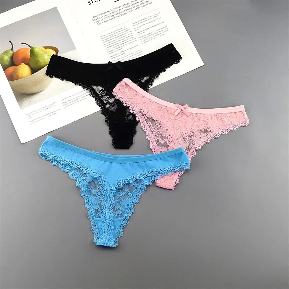 Soft Cotton Lace Thong Underwear for Everyday Comfort