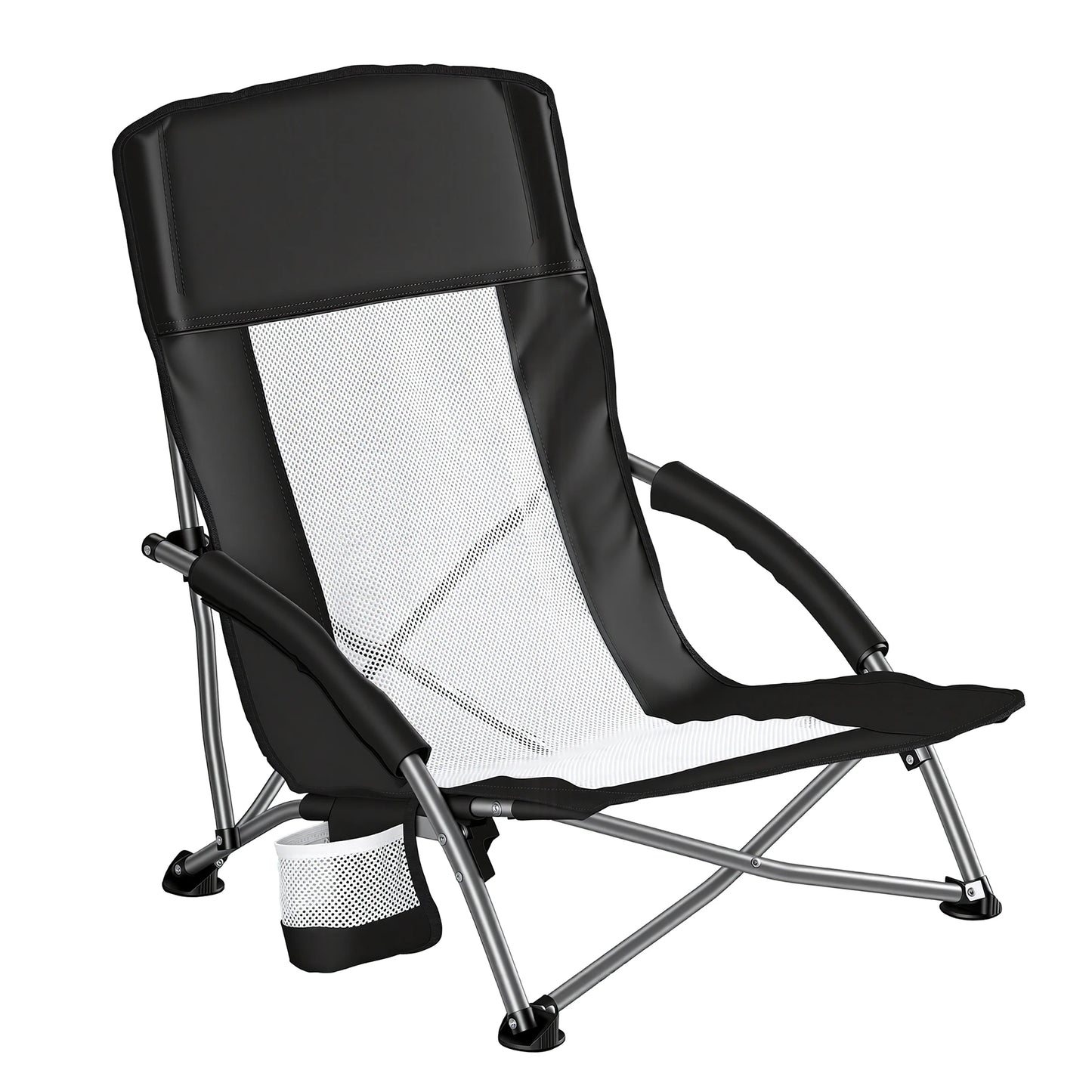 Low Profile Folding Camping Chair – Portable Outdoor Lounge Chair for Camping, Beach & Backyard Relaxation