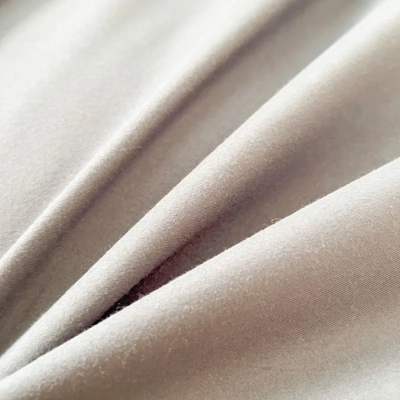 4-Piece Soft Brushed Duvet Cover Set . Solid Color Bedding