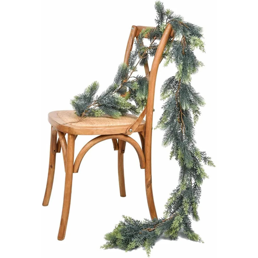 Pine Christmas Garland Six Foot Artificial Greenery Decor