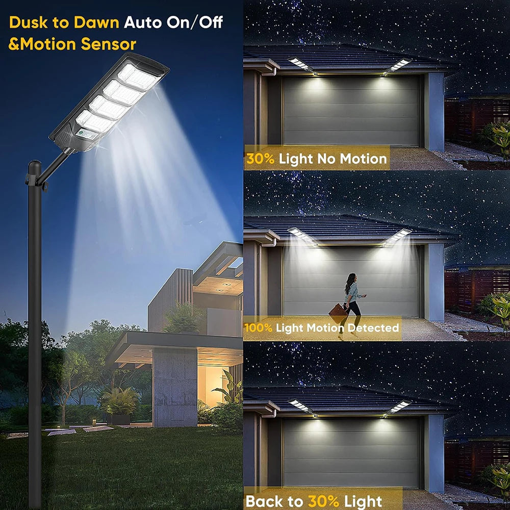 Solar LED Street Light | Outdoor Motion-Sensor Security Light