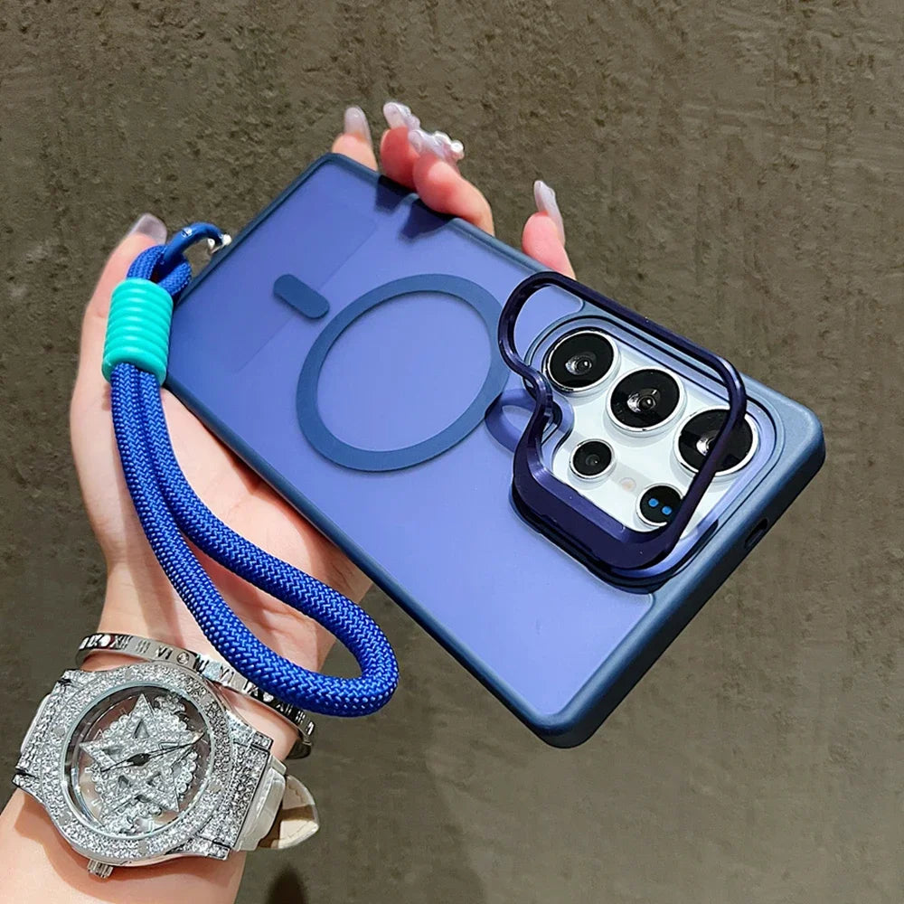 Magnetic Crossbody Samsung Phone Case With Wrist Strap