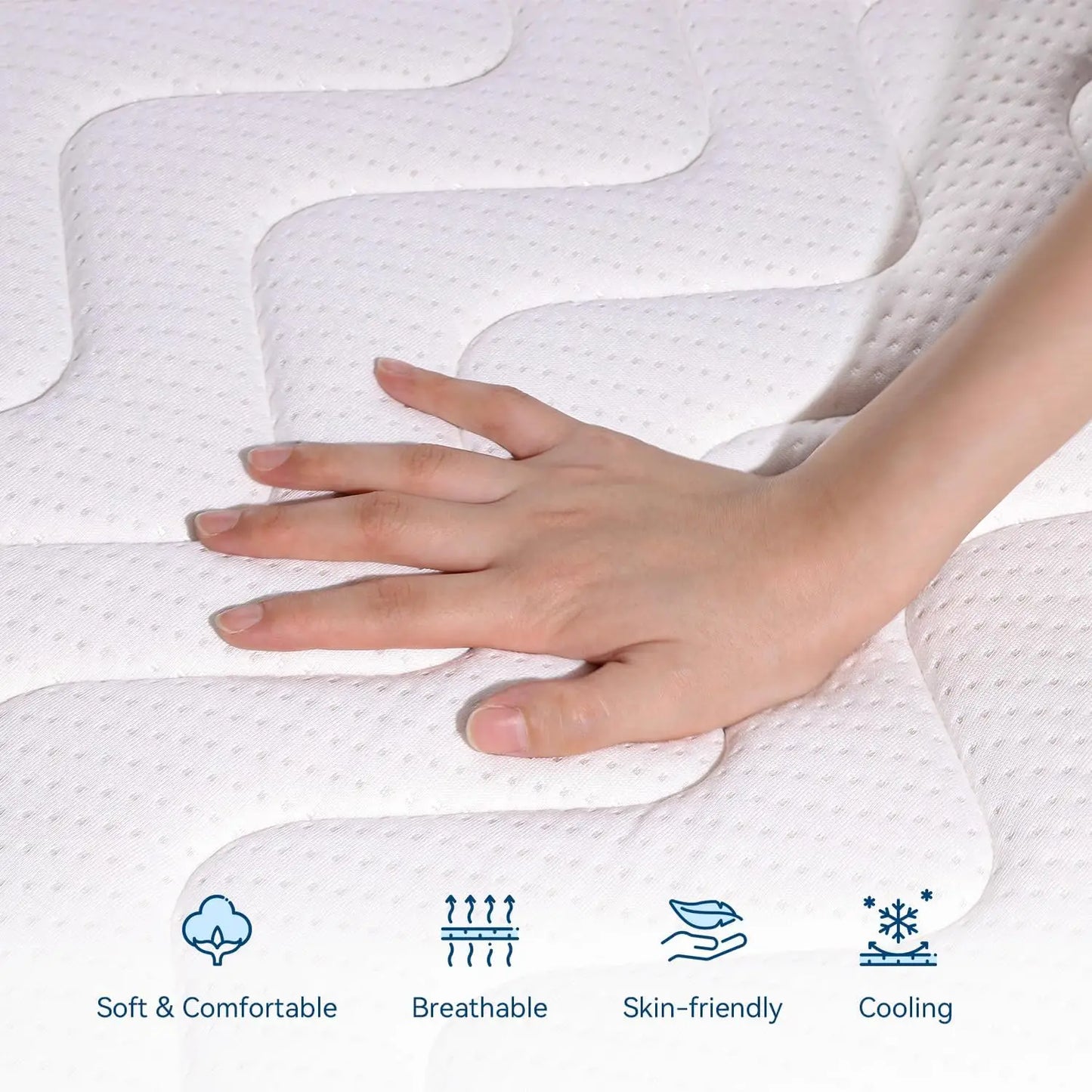 10 Inch Mattress Queen  Memory Foam Mattress in a Box  Cooling Charcoal Medium Firm Mattresses for Back Pain Relief  CertiPUR US