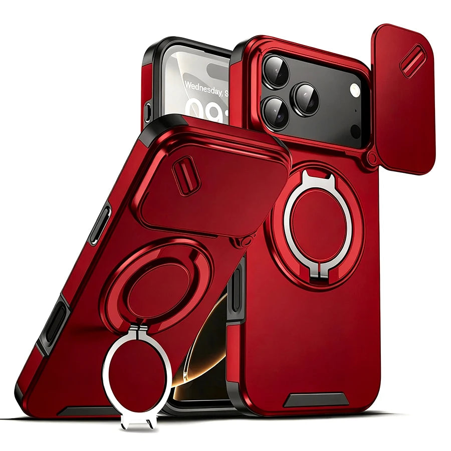 Heavy Duty Magnetic Shockproof Phone Case with Ring Stand
