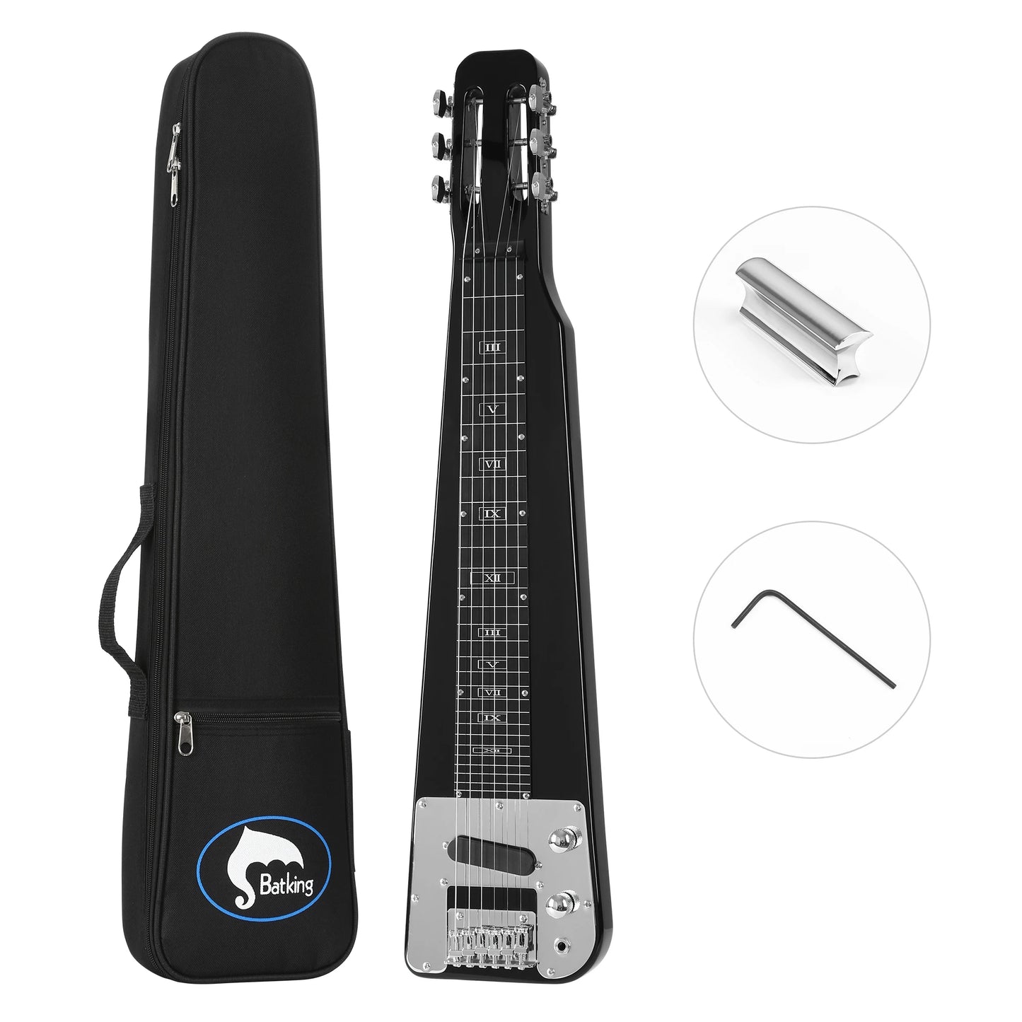 Electric Lap Steel Slide Guitar with Carrying Bag