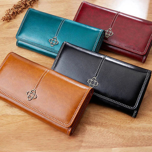 Elegant Women’s Leather Wallet and Card Holder