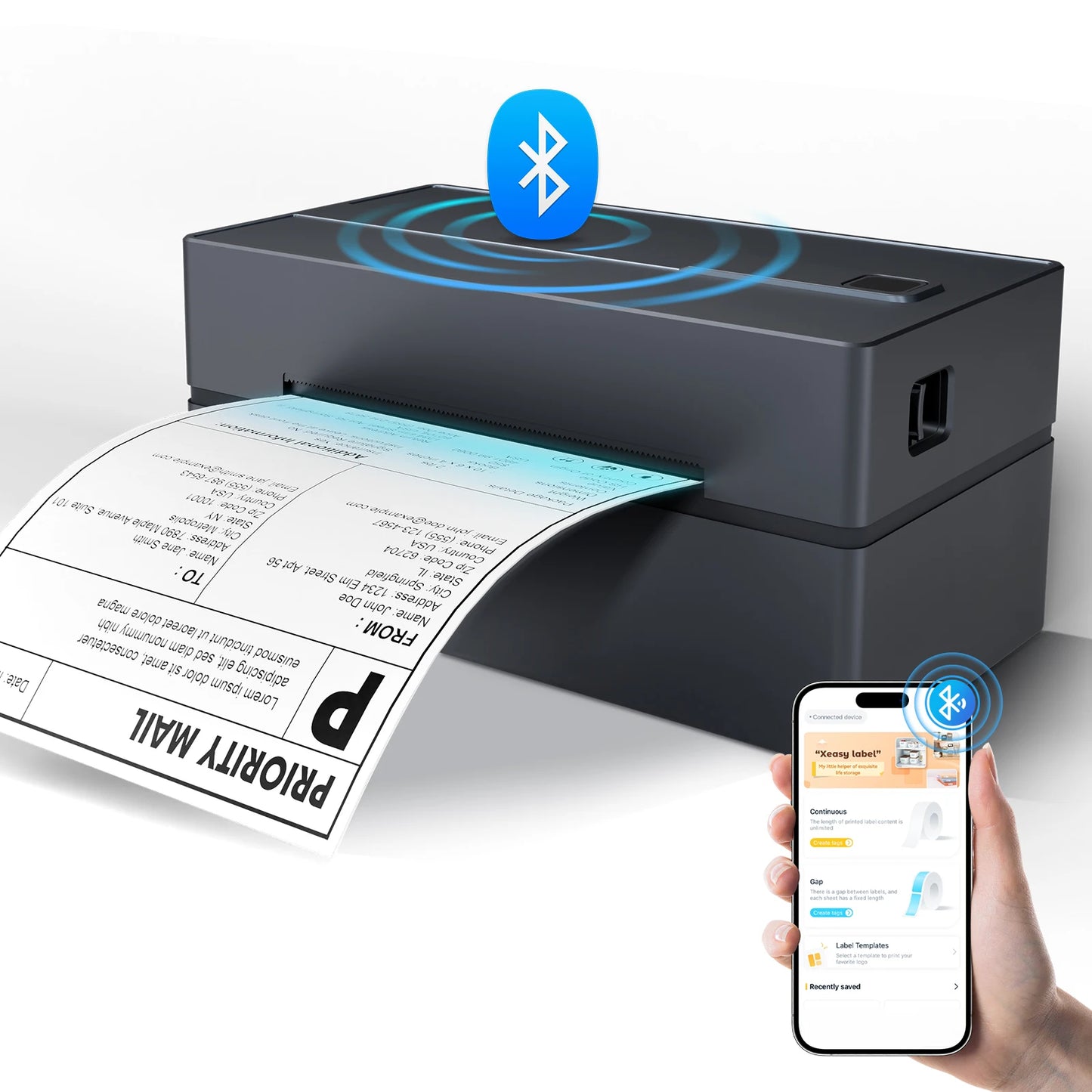 Portable 4x6 Thermal Shipping Label Printer for Small Business & Home Office