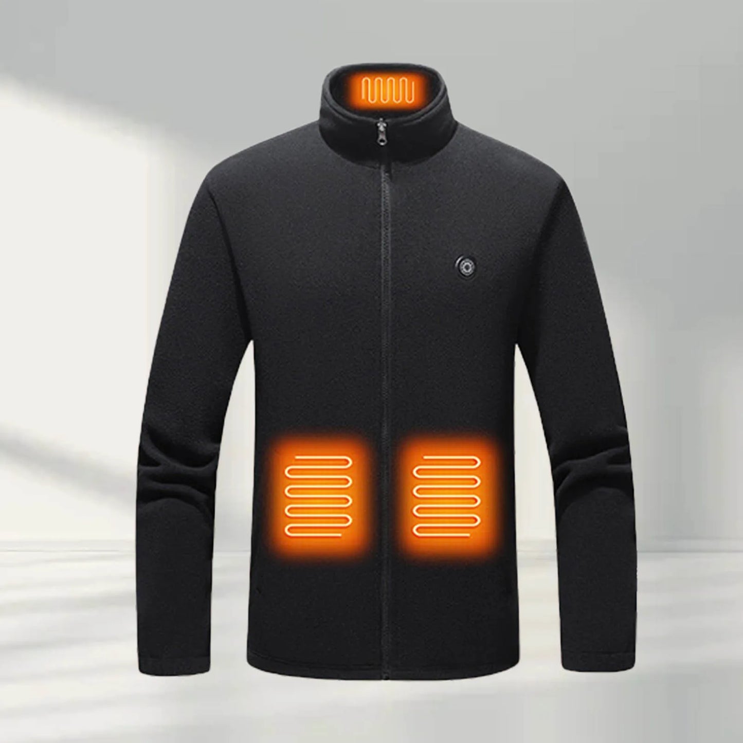 Men’s Heated Thermal Fleece Jacket .Smart Winter Outdoor Coat