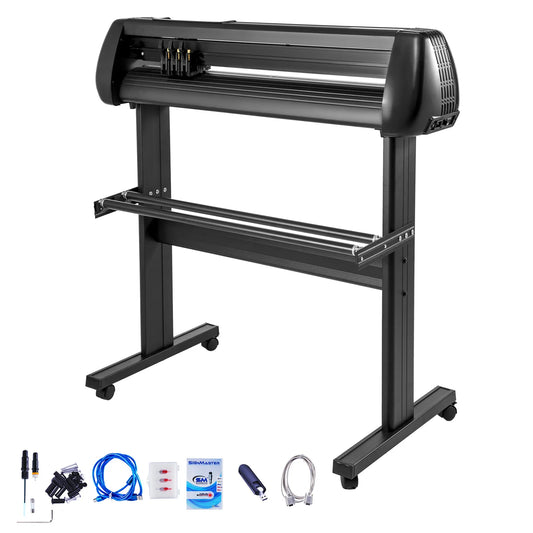 SucceBuy 34 Inch Vinyl Cutting Plotter Cutter Machine with 3 Blades SIGNMASTER Software Kit for Sign/Drawing/Decoration/Sticker