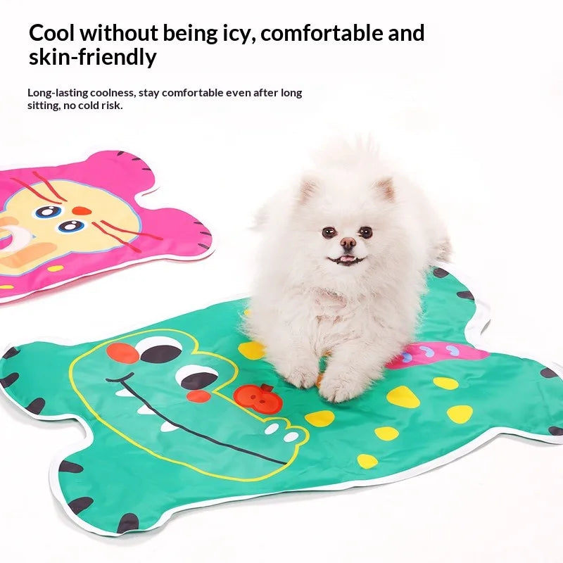 Pet Cooling Rest Mat Irregular Shape Design Mild Cooling Without Freezing Sensation Summer Home Floor Sofa for Small Medium Dogs Cats Daily Nap Pad