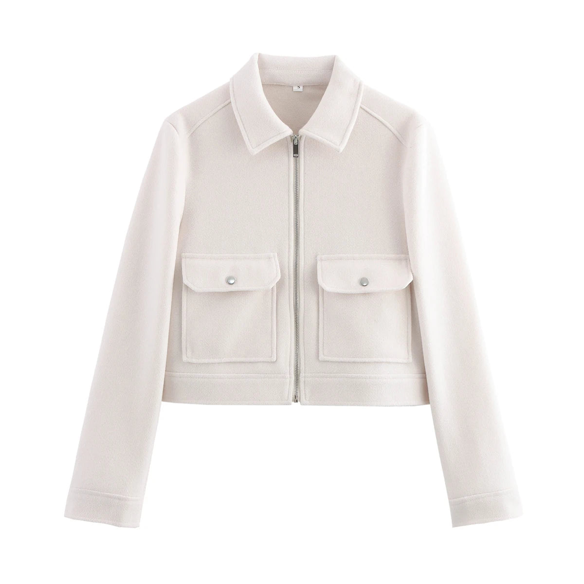 Women's Corduroy Zip-Up Jacket – Casual Long Sleeve Winter Coat with Stand Collar