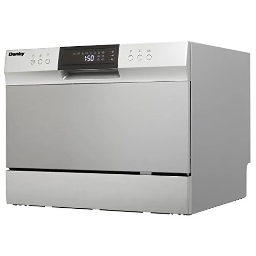Countertop Dishwasher 6 Place Settings Silverware Basket LED Display Energy Star Eco Rinse Baby Bottle Soak 54db Stainless Steel