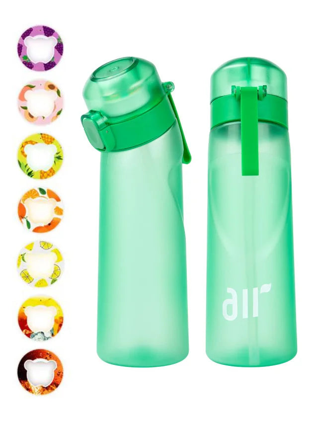 Air Water Bottle with Flavor Pod & Straw – Portable Hydration Bottle for Enhanced Water Flavor
