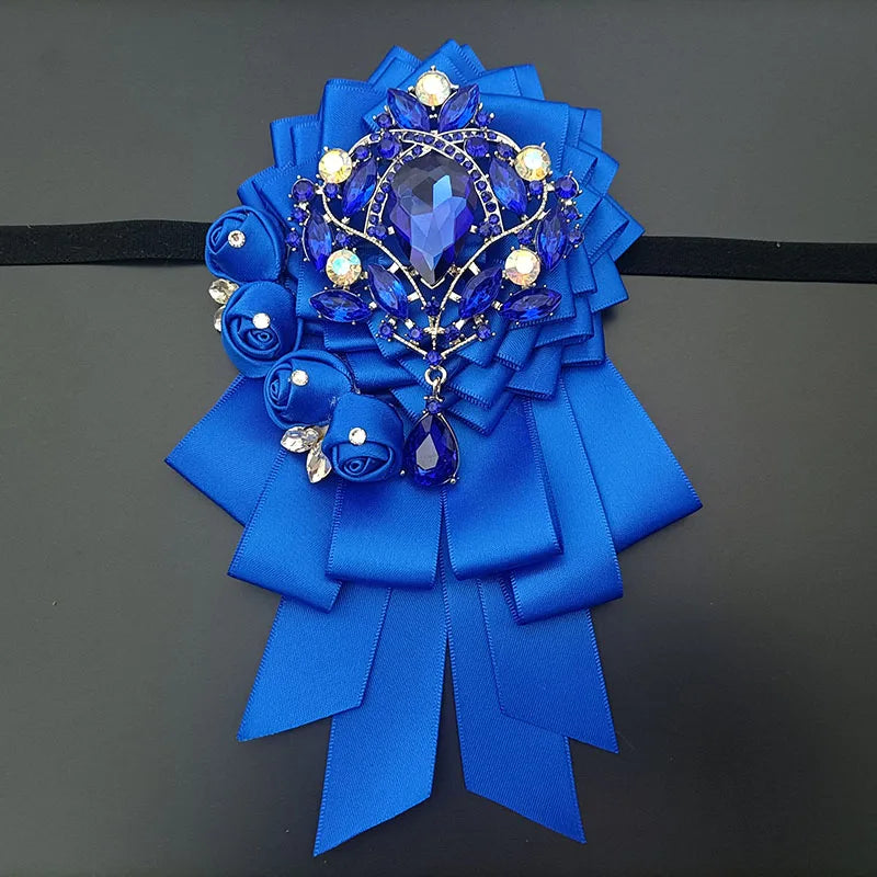 Luxury Handmade Jeweled Men’s Bow Tie | Premium Crystal Brooch Formal Wedding & Business Bow Tie