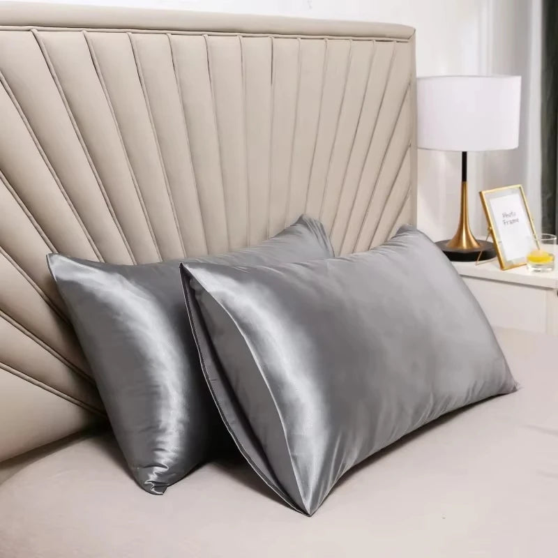 Silky Satin Pillowcase . Soft Hair & Skin Care Pillow Cover (Smooth, Cooling, Anti-Frizz)