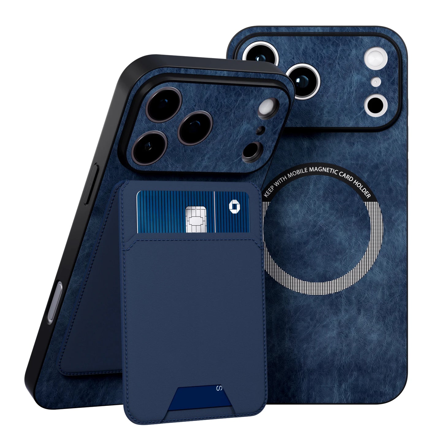 2-in-1 Magnetic Wallet Phone Case with Detachable Card Holder & Stand
