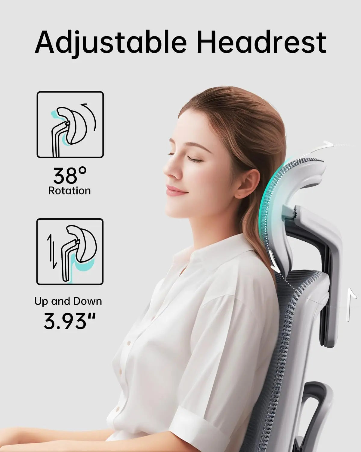 Ergonomic Mesh Office Chair with Adjustable Lumbar Support, 3D Armrests, Adjustable Headrest & Reclining High-Back Computer Desk Chair  Description