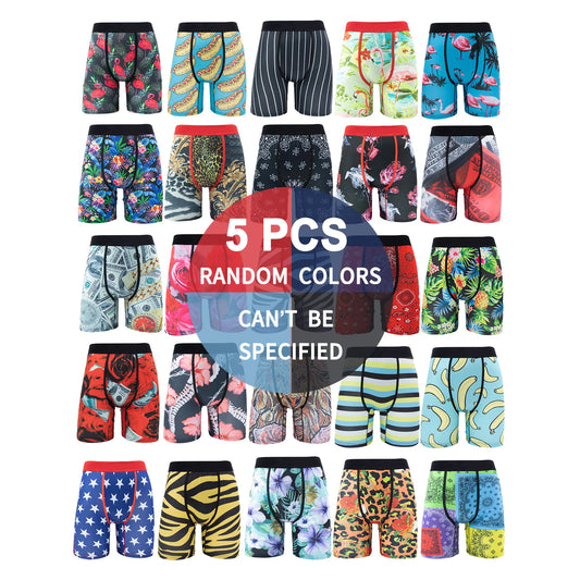 Men Underwear Boxers Sexy Men's Panties Lingerie Plus Size S-XXL Mens Boxershorts Funny Print Breathables Man Underpants Trunks