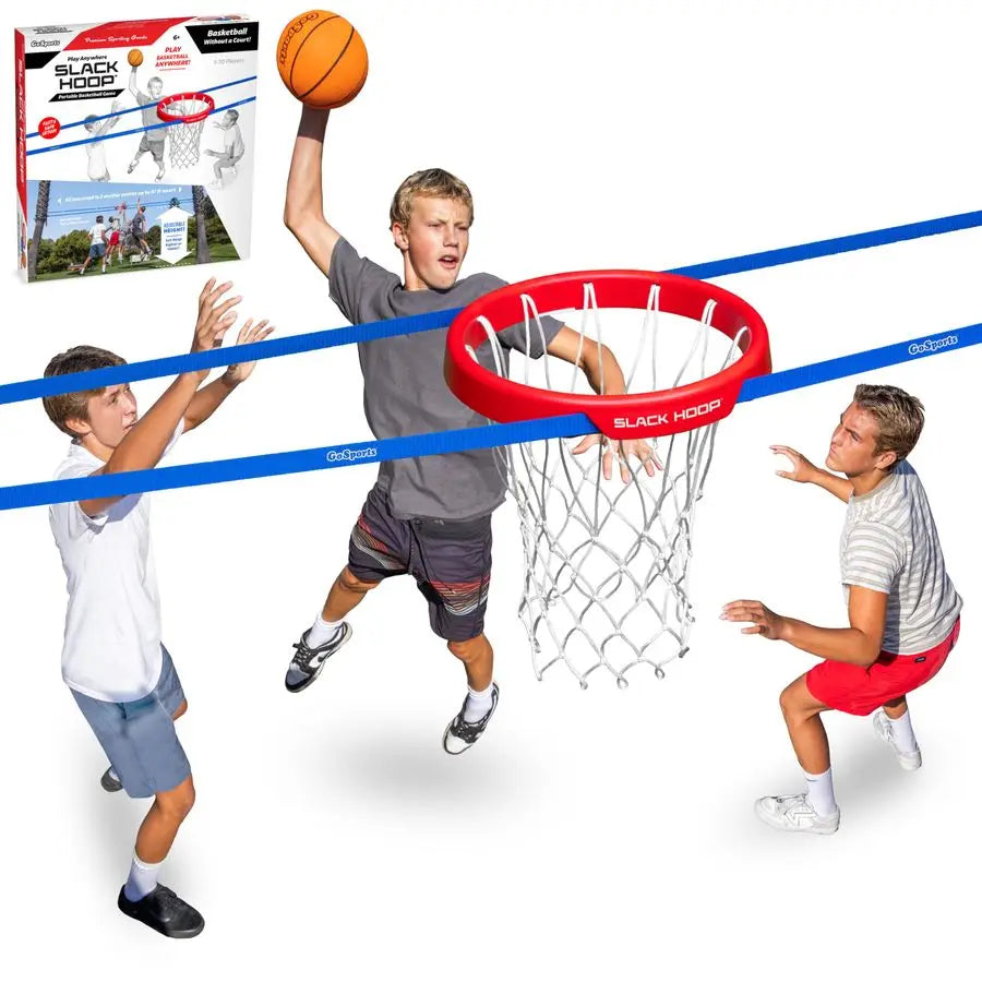 Slack Hoop Portable Basketball Game for Kids amp Teens Adjustable Height Outdoor Lawn, Beach, amp Yard Game Basketball Without a