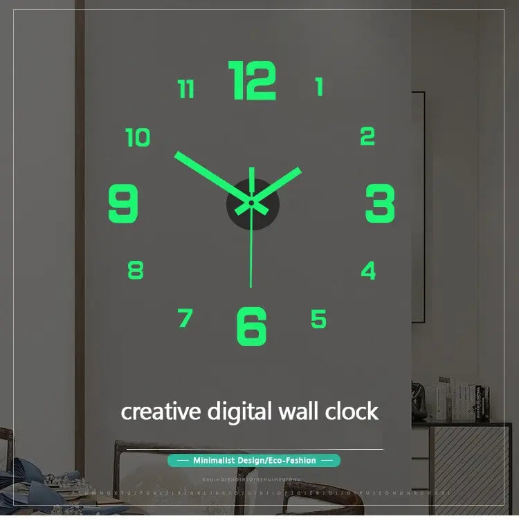 GlowTime DIY Luminous Silent Wall Clock