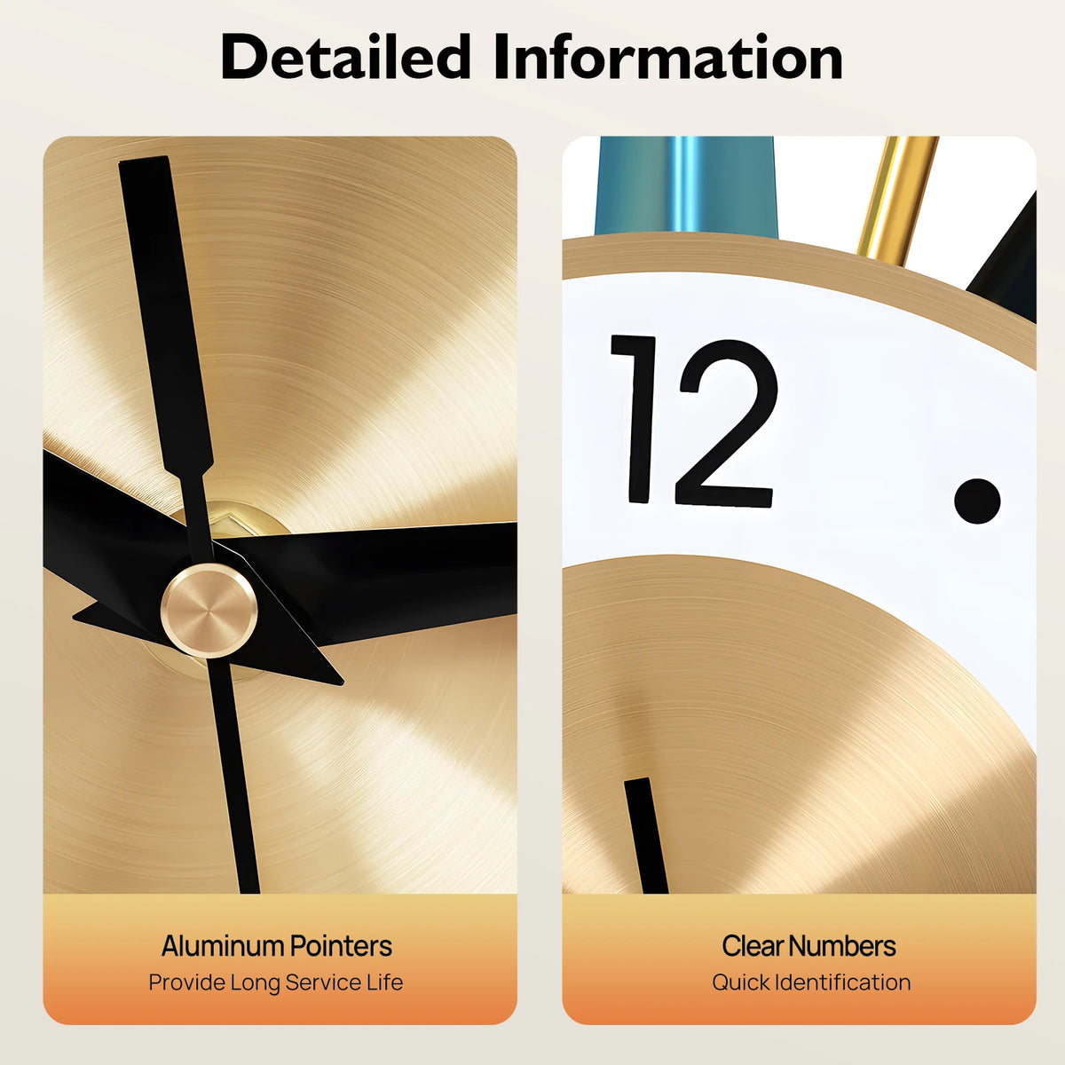 Colorful Starburst Wall Clock – Mid-Century Modern Sunburst Décor