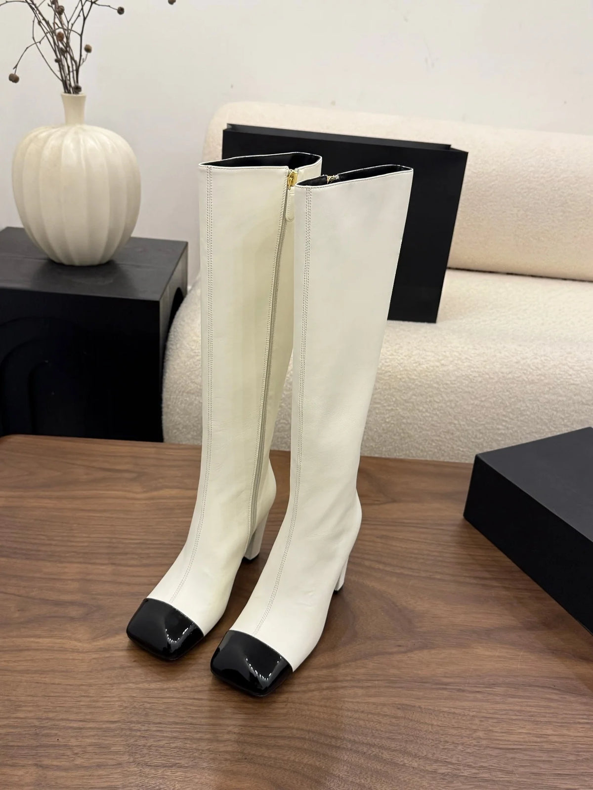 Women’s Square-Toe Knee-High Boots | Block Heel Tall Boots