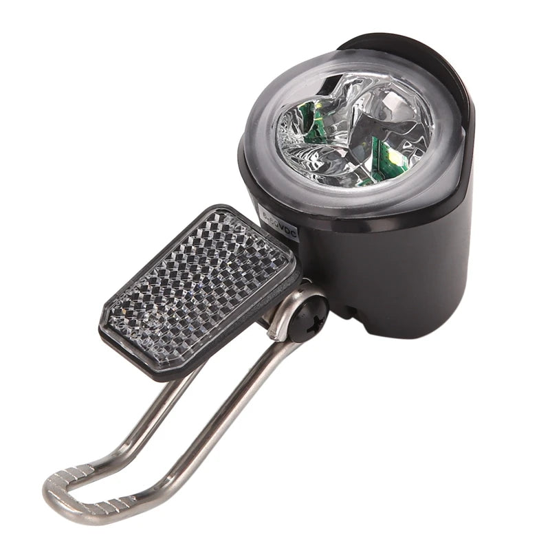 E-Bike Led Headlight 6V 12V 24V 36V 48V 60V Bicycle Light Waterproof Front Headlight Waterproof Connector (2 Pins)