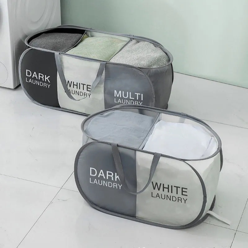 Large Foldable Laundry Sorting Hamper with Carry Handles