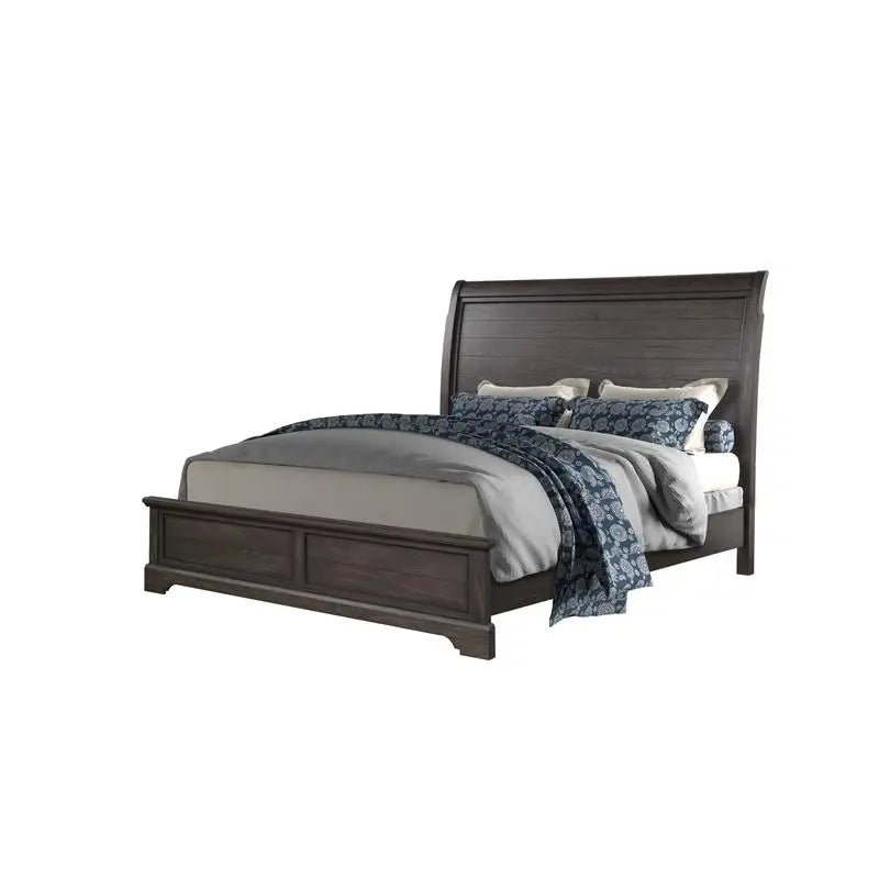 Queen Sleigh Bed Set with Dresser, Mirror, Chest & Nightstand