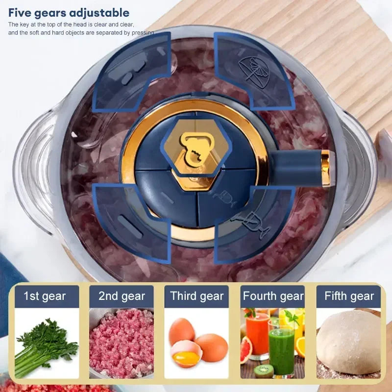 5L Electric Meat Grinders 304 Stainless Steel Food Crusher Multifunctional Vegetable Slicer Chopper Mincer Baby Food Processor