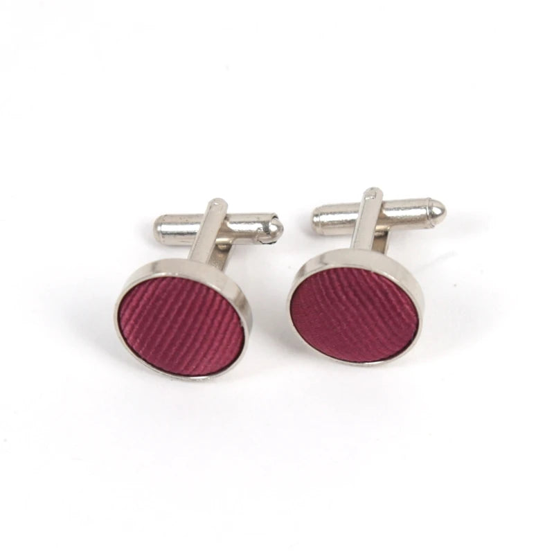 Luxury Men’s Burgundy Tie Set with Pocket Square, Bow Tie & Cufflinks | Wedding & Business Gift Set
