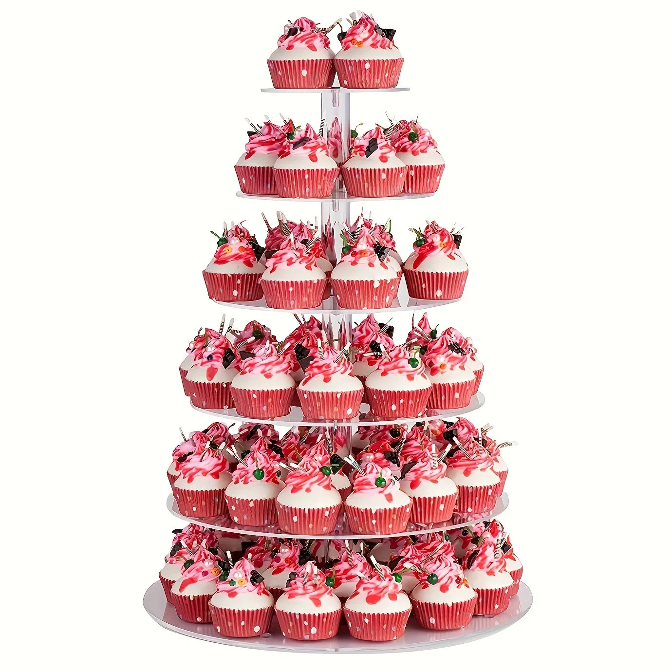 Acrylic 6-layer Cake Rack, Party Small Cake Storage Rack, Home Decoration, Party Decoration, Halloween And Christmas Decoration